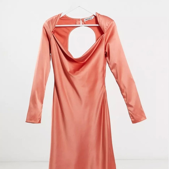 ASOS Dresses & Skirts - ASOS satin cut mini dress with cut out back